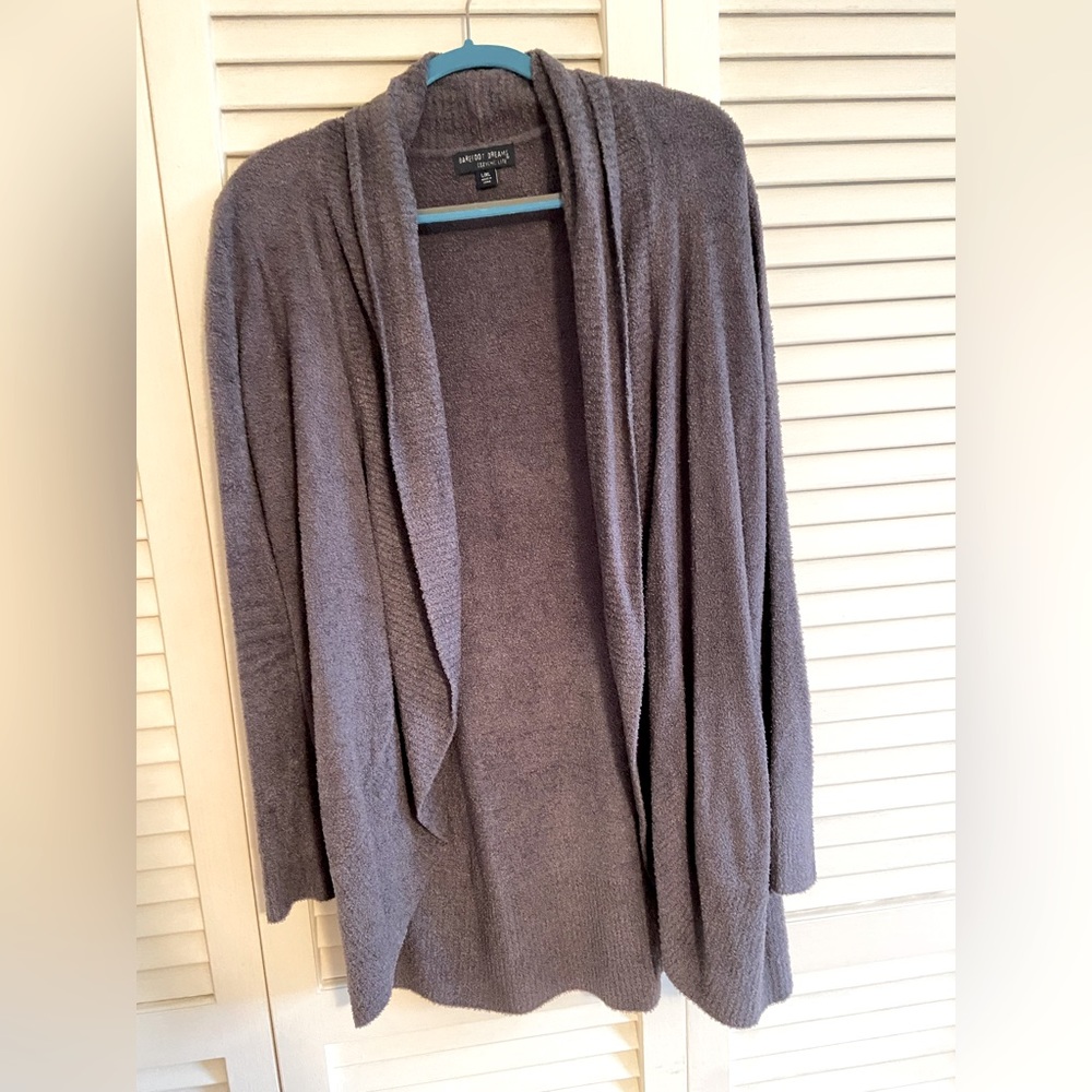 Barefoot Dreams Charcoal Cardigan in L/XL